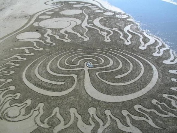рисунки на песке