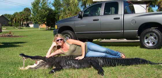американка Эриэнн Превост - охотница на крокодилов