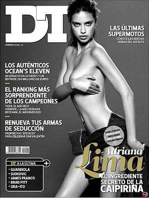Еще одна известная супермодель Victoria's Secret, бразильская красавица Адриана Лима обнажилась для испанского журнала DT 