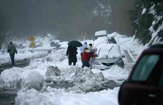 В Новой Зеландии выпало небывалое количество снега, пришлось даже эвакуирвоать людей