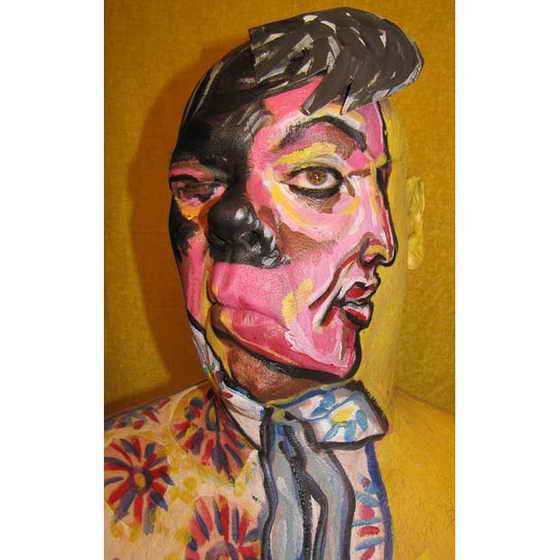 А вот и сам Поп Король Элвис Пресли в исполнении авангардного художника