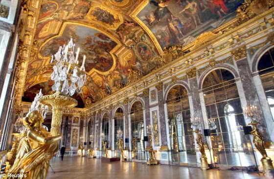 Подленник: Зал Зеркал в настоящем роскошном Версальском дворце