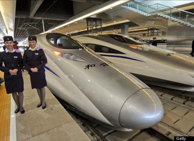 Скоростной китайский поезд