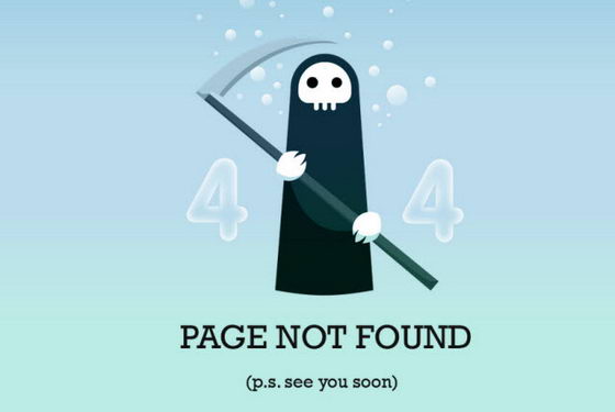Одна из популярных страниц 404