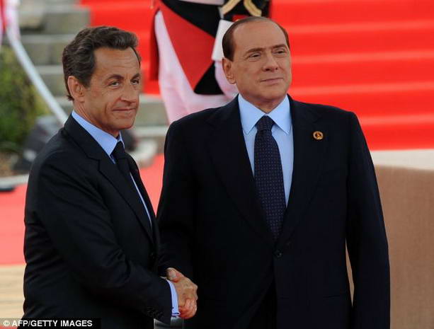 Николя Саркози и Сильвио Берлускони