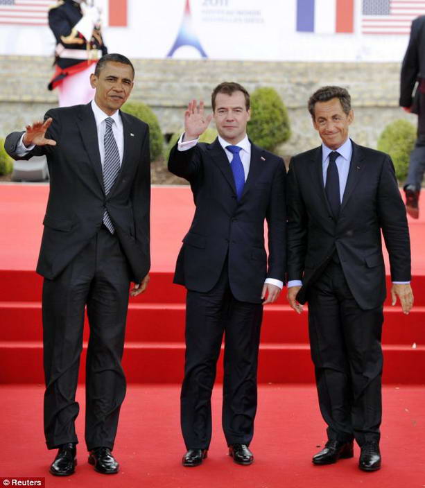 Барак Обама, Дмитрий Медведев, Николя Саркози