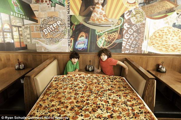 самая большая пицца в мире