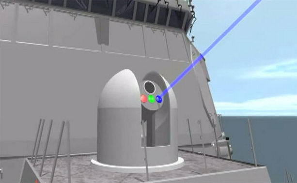 Лазерное оружие на корабле