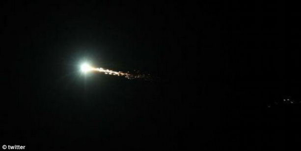 метеор над Великобританией
