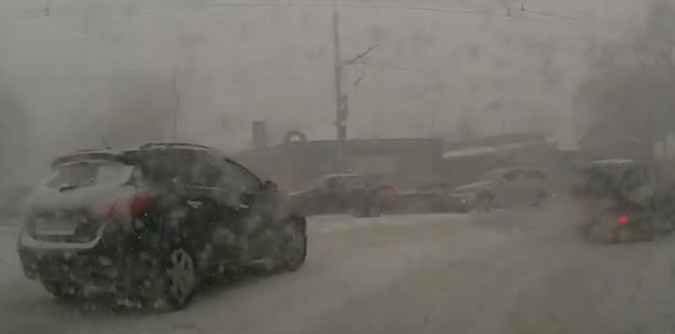 Снегопад в Ростове 28 января 2014