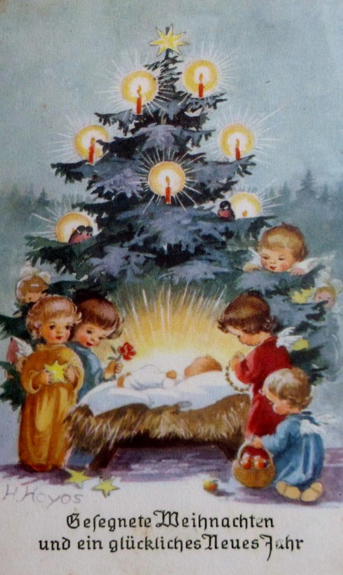 Открытки с католическим Рождеством на немецком