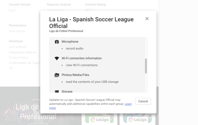 Приложение La Liga шпионит за болельщиками