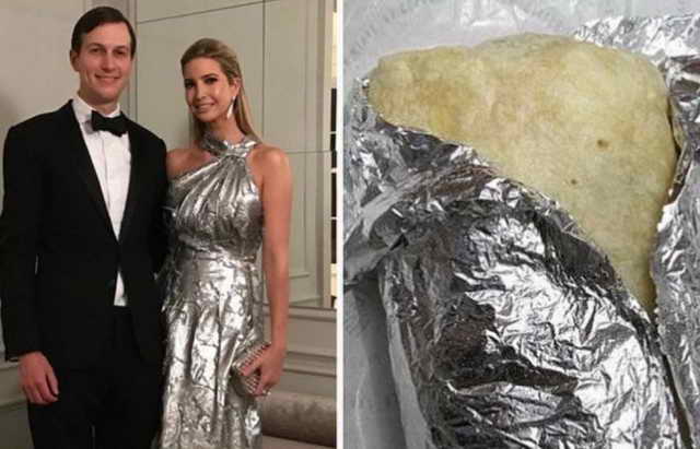 Металлической платье за 5000 долларов Иванка Трамп сравнили с буррито