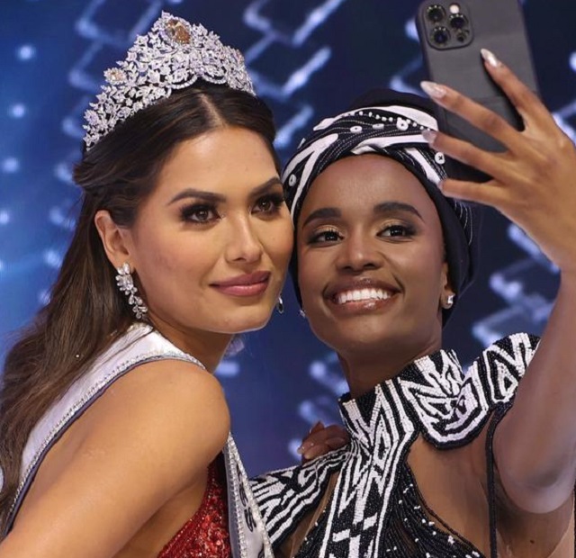«Мисс Вселенная-2021» Андреа Меса из Мексики, Зозибини Тунци Мисс Вселенная 2019