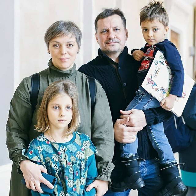 Нелли Уварова, Александр Гришин с детьми дочка Ия и сын Игнатий